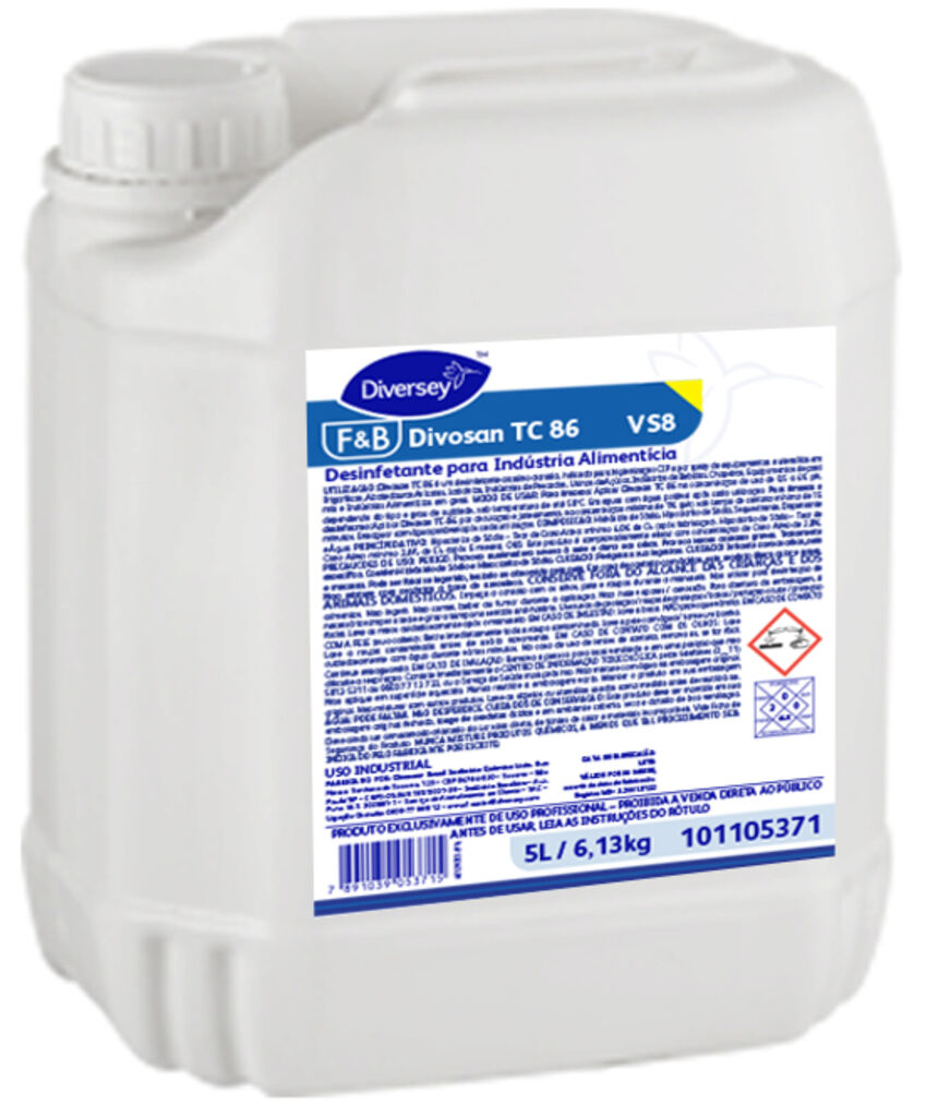 DIVOSAN TC 86 VS8 5L - DESINFETANTE PARA INDÚSTRIA ALIMENTÍCIA